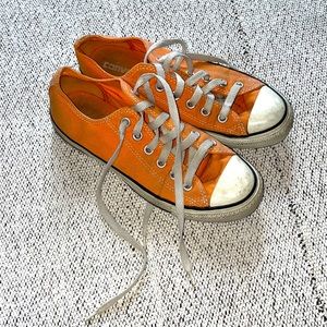 Orange converse all stars